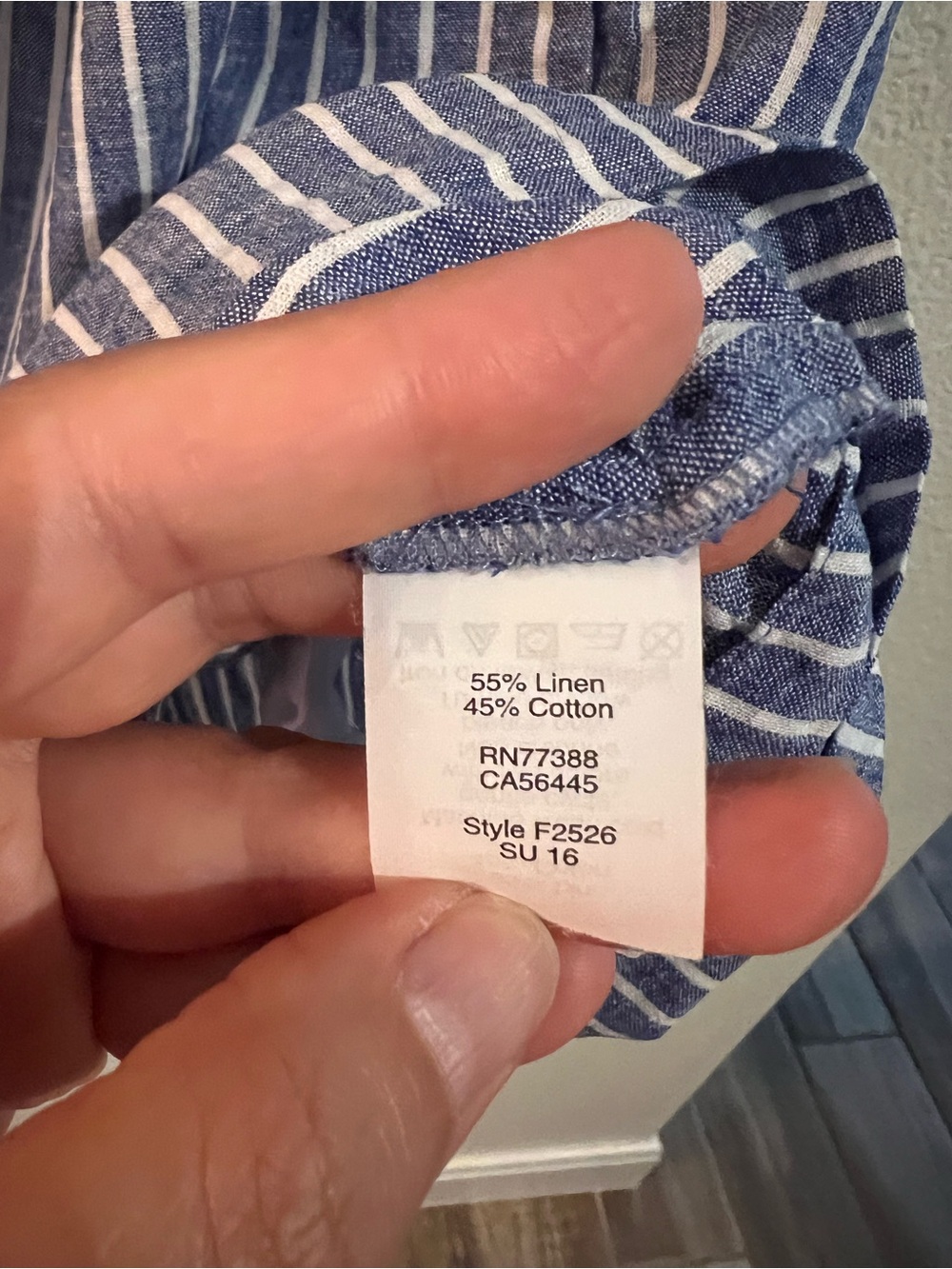Madewell Blue and White Striped One-Shoulder Dress - Picture 8 of 8